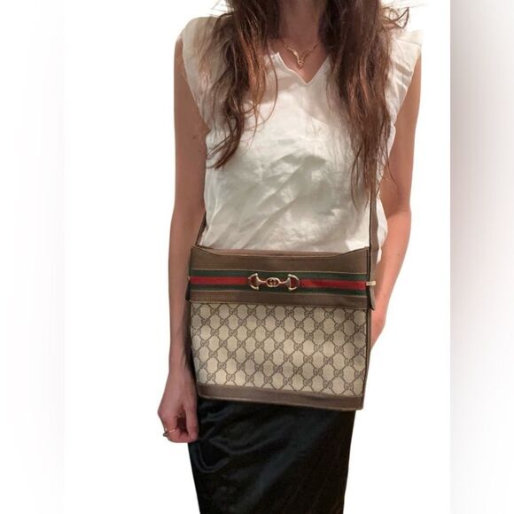 Gucci Secchiello Monogramma GG Vintage horsebit Ophidia Shoulder bag - Picture 12 of 12